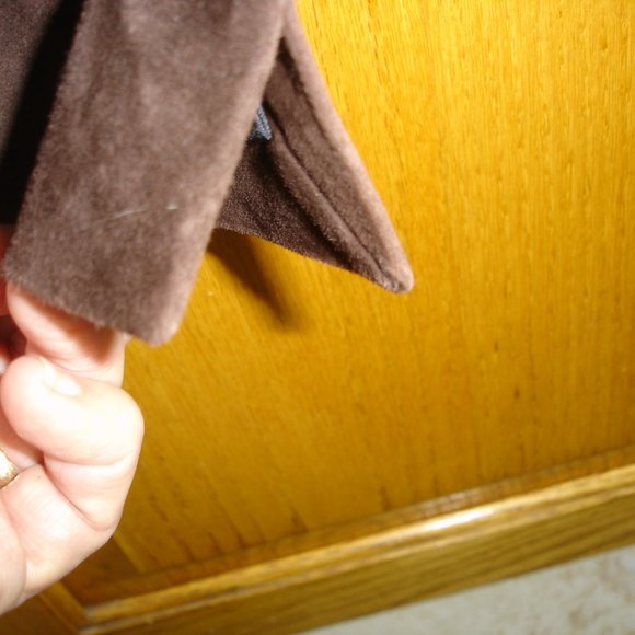 WOMEN'S ST JOHN SPORT by MARIE GRAY LEATHER PANTS CHOCOLATE BROWN SIZE 2 - Picture 3 of 9